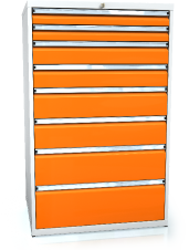 Dílenská zásuvková skříň 1373 x 860 x 750 - 8x zásuvka